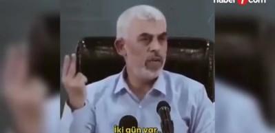 B&uuml;y&uuml;k kahraman Yahya Sinvar'ın efsane konuşması ortaya &ccedil;ıktı