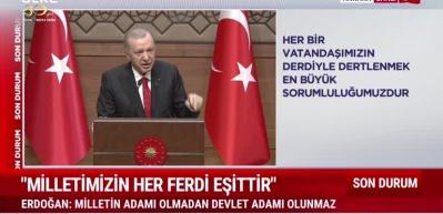 Cumhurbaşkanı Erdoğan 'halka tepeden bakanlara 'tahamm&uuml;l&uuml;m&uuml;z yok' diyerek seslendi, uyarılarda bulundu