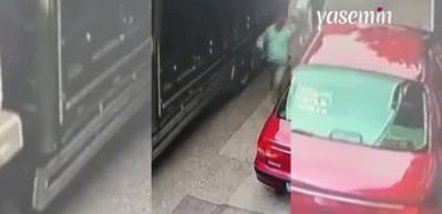 Bursa'da hayrete düşüren anlar! Hareket eden kamyonun peşinden koşup son anda durdu