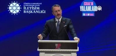 İletişim Başkanı Fahrettin Altun İsrail'e tepki g&ouml;sterdi ve " Biz zul&uuml;me soykırıma karşı &ccedil;ıkıyoruz" dedi