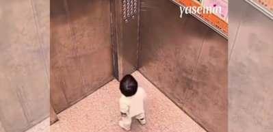 Asansörde tek başına kalan minik yürekleri ağza getirdi! Önce aşağıya indi sonra...