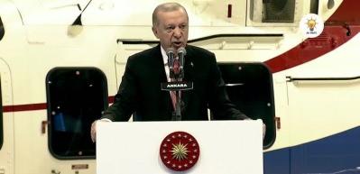 Erdoğan: Uyguladığımız politikalarla y&uuml;zde 20'lerde olan savunma sanayi yerlilik oranı, bug&uuml;n y&uuml;zde 80'leri ge&ccedil;ti.
