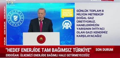 Erdoğan: Gabar'dakİ kuyularımızdan g&uuml;nl&uuml;k 57 bin varil &uuml;zerinde petrol &ccedil;ıkarıyoruz