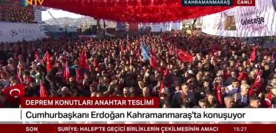 Başkan Erdoğan'dan Kahramanmaraş'ta a&ccedil;ıklama yapıyor