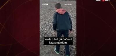 6 yaşındaki &ccedil;ocuk, 40-60 bin yıllık bir el baltası buldu