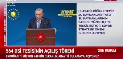 Başkan Erdoğan ''Su beka meselesidir''