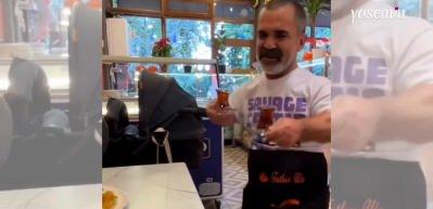 Çaycı Hüseyin Alpaslan Özmol günler sonra ortaya çıktı! Çay dağıttığı anlar gündem oldu