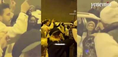 Tulum çalıp horon oynadılar! Trafiğe kapanan yolda keyifli anlar