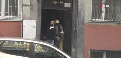 Şişli'de 5 katlı binada yangın paniği