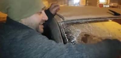Ardahan buz kesti: G&ouml;le eksi 26 derece