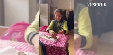 Çay demleyip orcik yaptılar! Yerli malı haftasında köy okulu...
