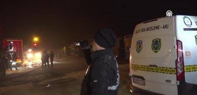 Burdur'da &ccedil;ıkan yangında 6 &ouml;zel halk otob&uuml;s&uuml; zarar g&ouml;rd&uuml;