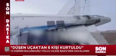 Kazakistan'da d&uuml;şen yolcu u&ccedil;ağının olay yerinden ilk g&ouml;r&uuml;nt&uuml;leri! 