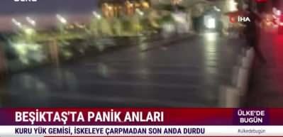 İstanbul'da makine arızası yapan gemi Beşiktaş sahilinde s&uuml;r&uuml;klendi