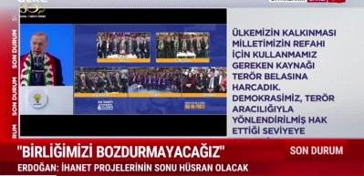 Başkan Erdoğan: G&ouml;vdemizi taşın altına koymaktan &ccedil;ekinmedik