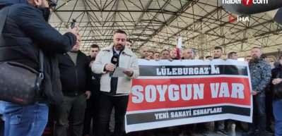 L&uuml;leburgaz'da esnaftan su faturalarına tepki