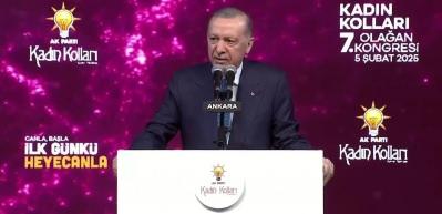 Cumhurbaşkanı Erdoğan, AK Parti Kadın Kolları Kongresi'nde konuştu