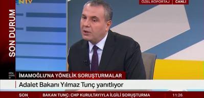 Bakan Tun&ccedil;'tan İmamoğlu a&ccedil;ıklaması