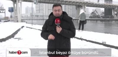 İstanbul beyaza b&uuml;r&uuml;nd&uuml;! En &ccedil;ok &ccedil;ocuklar sevindi