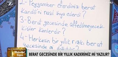 Prof. Dr. Mustafa Karataş yanıtladı: Berat gecesinde 1 yıllık kaderimiz yazılır mı?
