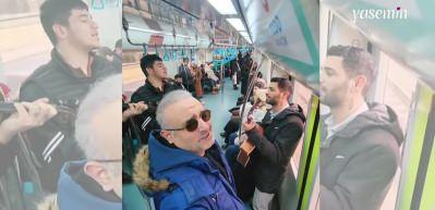 Rüştü Onur Atilla Marmaray'da şarkı söyledi! O anlar gündem oldu