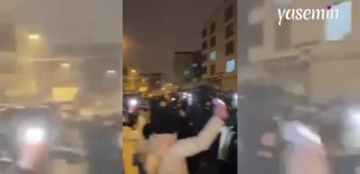 Trabzon'da kar sevinci! Karı gören kendini dışarı attı