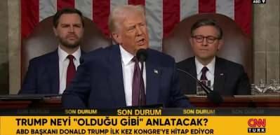 Trump d&uuml;nyanın d&ouml;rt g&ouml;zle beklediği konuşmayı yaptı