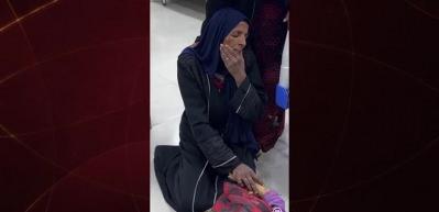 Filistinli annenin ve bir babanıın evlatlarına son vedaları herkesi derinden etkiledi