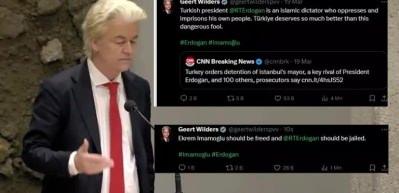 Geert Wilders'ten Ekrem İmamoğlu'na destek: Serbest bırakılmalı