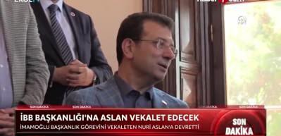 İBB Başkanlığına Nuri Aslan vekalet edecek