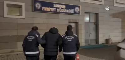 Kırmızı b&uuml;ltenle aranan h&uuml;k&uuml;ml&uuml; Samsun'da yakalandı!