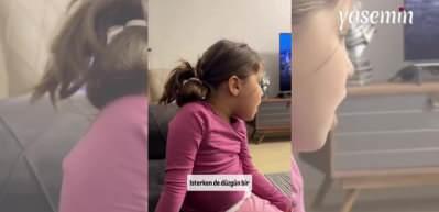 Babasına derdini sabırla anlattı! Küçük kızın masumluğu görenlerin içini ısıttı