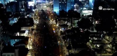 İsrailliler, Netanyahu'ya karşı protesto ger&ccedil;ekleştirdi