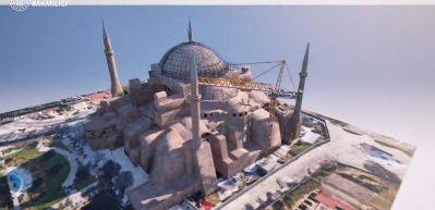  Ayasofya'nın ana kubbesinde tarihinin en geniş ve en kapsamlı restorasyonu başlıyor