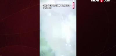 Hindistan'da &ouml;ğrencilere yıldırım &ccedil;arpttı... Durumları ciddi!