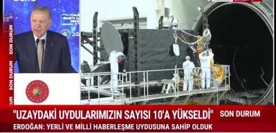 Cumhurbaşkanı Erdoğan hizmete a&ccedil;tı! T&Uuml;RKSAT 6'A artık g&ouml;reve hazır...