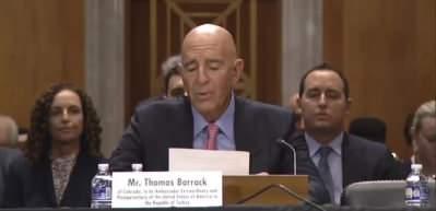 ABD'nin Ankara B&uuml;y&uuml;kel&ccedil;isi adayı Tom Barrack'a Senato'dan onay