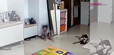 Babaların muhteşem refleksleri: Çocukları için birer kahramanlar!