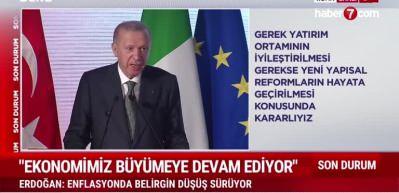 Başkan Erdoğan, Roma'da Türkiye-İtalya İş Forumu'nda konuştu
