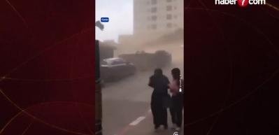 İsrail'de yangın ve kum fırtınası