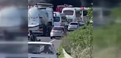 İzmir’de belediye otobüsü alev alev yandı: Yolcular tahliye edildi