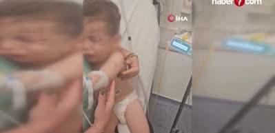 Vahşeti yaşayan 2 yaşındaki bebek hastanelik oldu