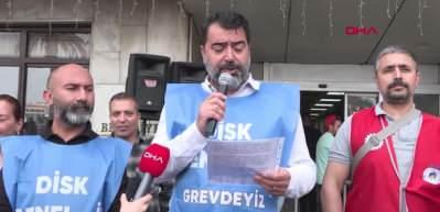 Konak Belediyesi &ccedil;alışanları greve başladı