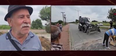 Mahkemenin kararı sonrasında yolu trafiğe kapttı! İşte ilginç anlar