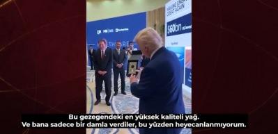 Donald Trump d&uuml;nyanın en kaliteli petrol hediyesine esprili şekilde cevap verdi