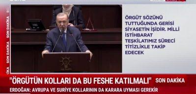 Cumhurbaşkanı Erdoğan "Gazze ile ilgili yüreklere su serpen müjdeli haberler almayı ümit ediyorum" dedi