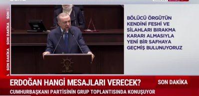 Cumhurbaşkanı Erdoğan "Terörün ve silahın devri artık kapanmıştır" dedi