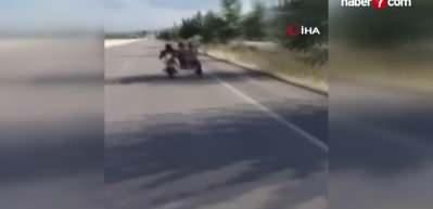 Motosikletin &uuml;st&uuml;ndeki şova b&uuml;y&uuml;k ceza!