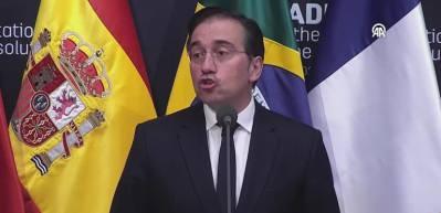 Avrupa ve Arap &uuml;lkeleri, İsrail'e baskı g&uuml;ndemiyle Madrid'de toplandı