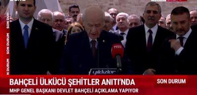 Devlet Bahçeli: "Şehitlik en yüce makamın adıdır"